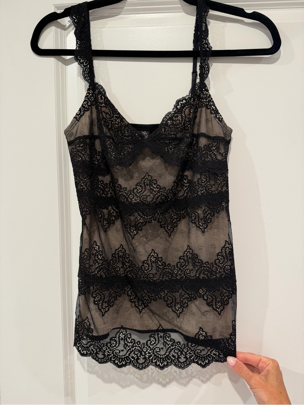 Only Hearts Black Lace Lined Camisole